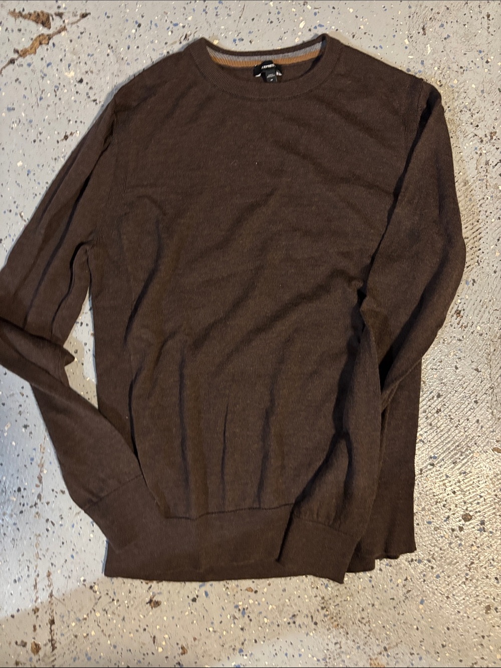Men's Express Crewneck Sweater in Dark Brown